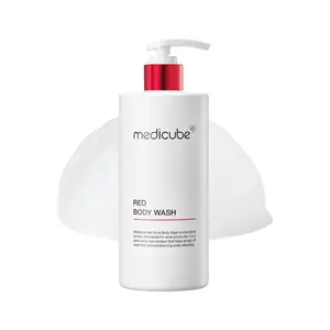 [Official Medicube Partner] Red Acne Body Wash 2.0 400g - Low pH and Hydrating Cleanser with Salicylic Acid, Lactic Acid, Niacinamide and Hyaluronic Acid Suitable for Bacne Treatment | Korean Skin Care