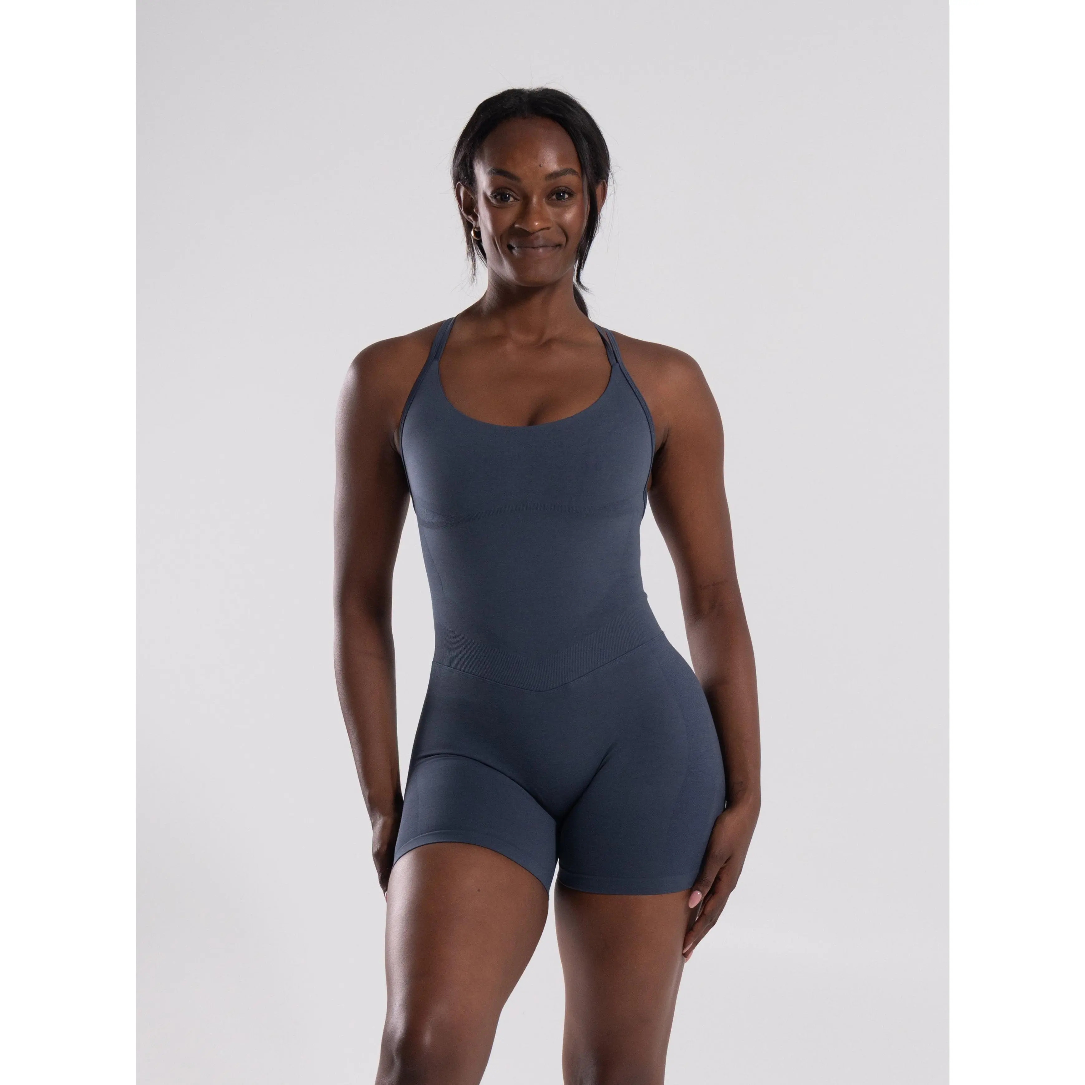 Pump Bodysuit - Dusty Navy