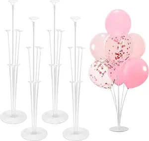 Balloon Stand Kit 4 Sets with Balloon Sticks & Stands for Table & Floor, Archer with Base for Parties