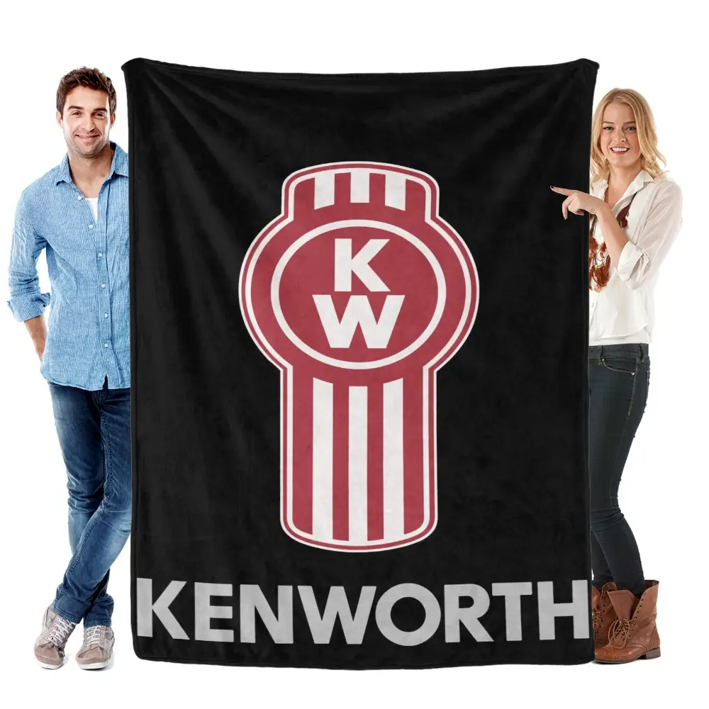 Kenworth Throw Blanket for Bed,Soft Collage Blanket for Bedroom,Cute Blanket Funny Room Decor Flannel Blankets for Bed SofaThanksgiving Father's Day C