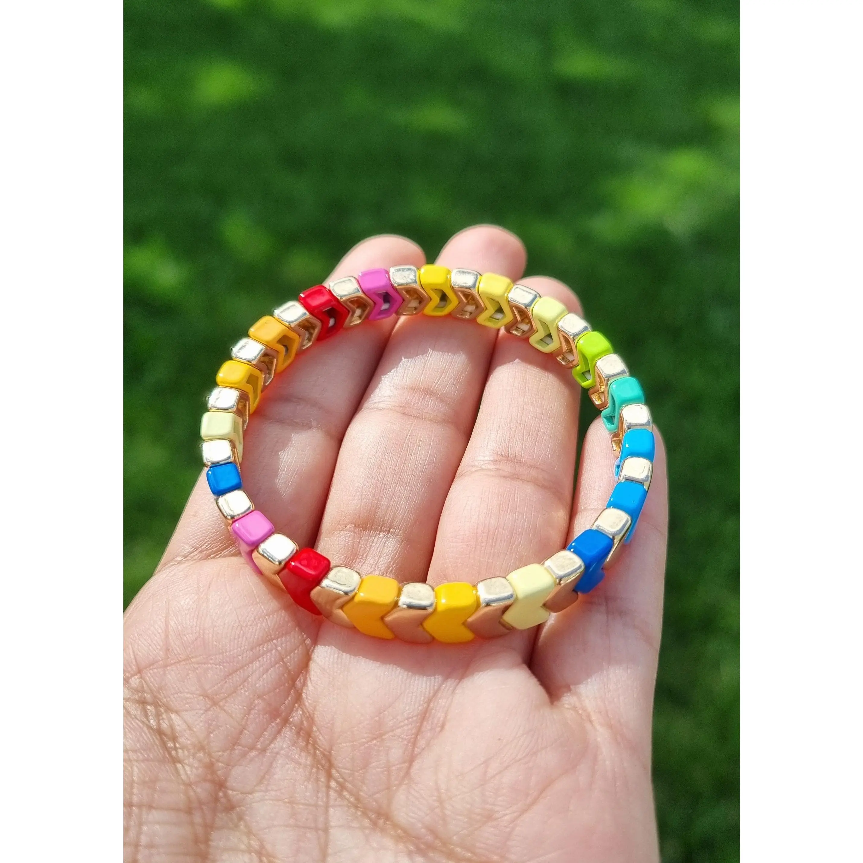 Colorful & Gold-Toned Bracelet 🌈