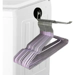 Magnetic Hanger Organizer,Stainless Steel Hanger Holder for Washing Machine,Foldable Hanger Stacker for Closet Laundry Room,Hanger Storage Rack for Adult or Clothes Hangers