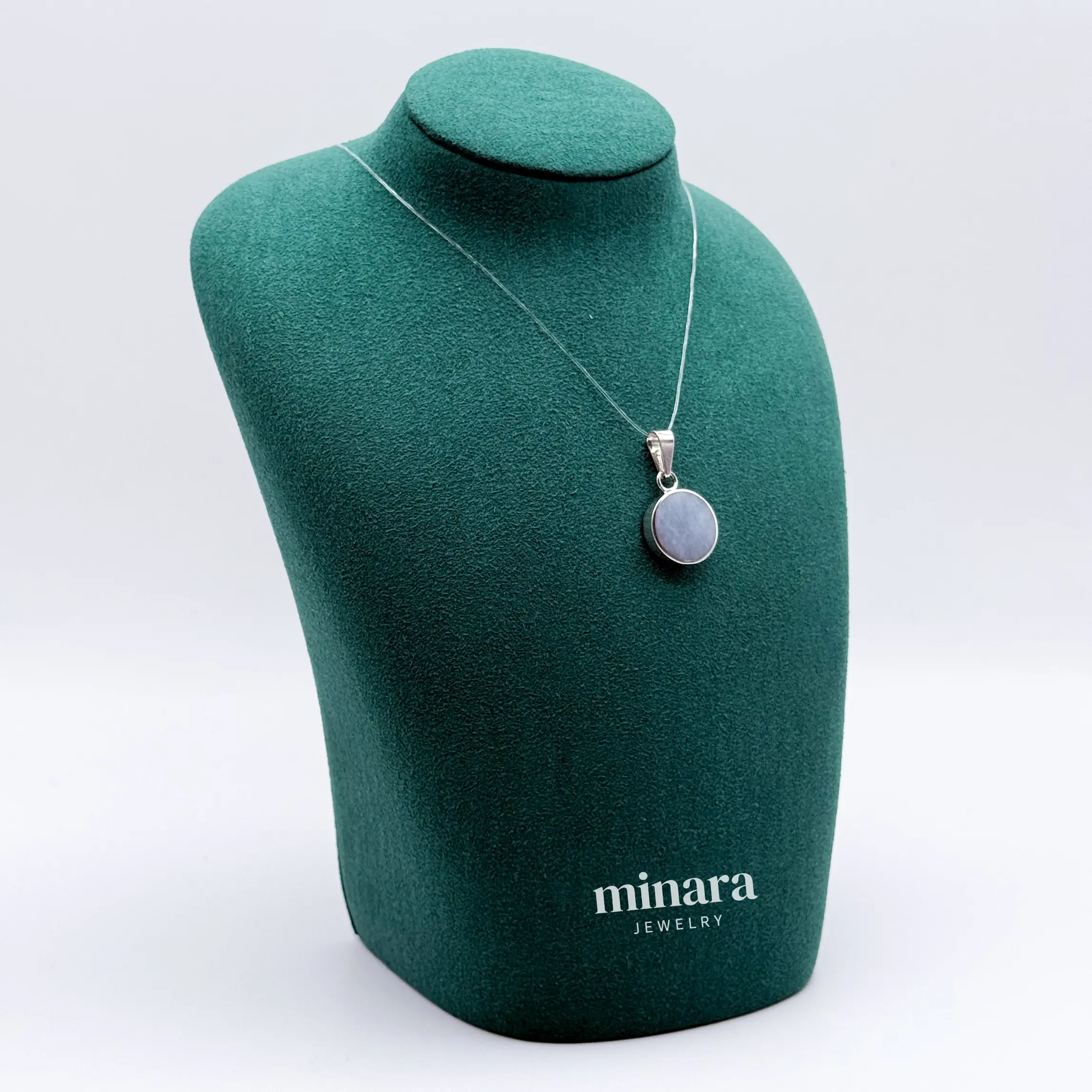 MINARA 950 Silver “ANGELITA” Stone Pendant in Silver