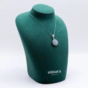 MINARA 950 Silver “ANGELITA” Stone Pendant in Silver MINARA 950 Silver “ANGELITA” Stone Pendant in Silver