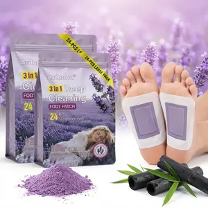 Lavender Bamboo Charcoal Foot Pads | Natural Nighttime Patches for Stress Relief & Deep Restful Sleep