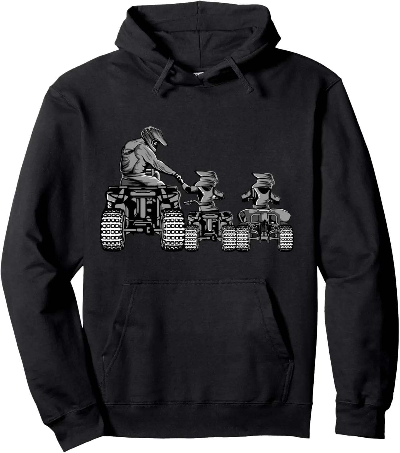 Quad Bike Father and Son Four Wheeler ATV Gift Pullover Hoodie
