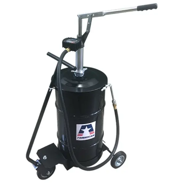 American Lube Equipment Portable, Metered, Hand-Operated Gear Oil Dispenser for 16-Gallon Drum TIM-64-2C
