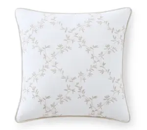 Martha Stewart Blooming Trellis White Cotton Decorative Pillow