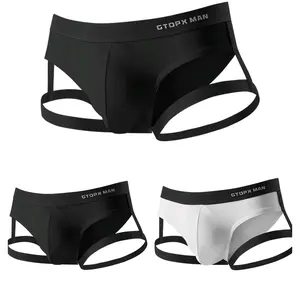 Jock Straps For Men Thong Underwear Male Sexy Lingerie Ice Silk Outfits Funny Brief For Play