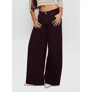 Supercut Low Rise Baggy Pleat Jeans Currant