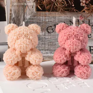 Rose Bear Soap Mold Rose Soap & Candle Mold -   Molds for Candy &  Decor -  Casting & Making Molds