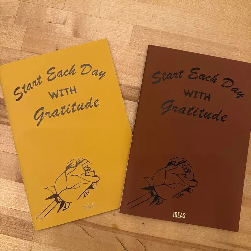 Gratitude Journals - Start Each Day with Gratitude, Ideal for Writing and Reflection, Yellow & Brown Designs