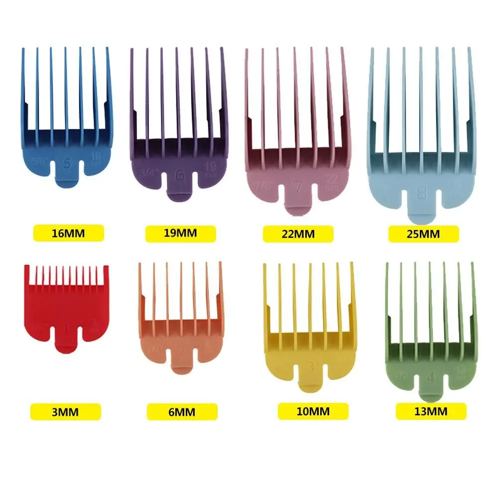 Universal Hair Clipper Accessories Kit｜8 Color-Coded Guide Combs & Trimming Guards, Fits Most Models. Must-Have Upgrade for Precision Cutting, Hair Cutting Kits