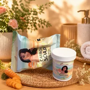 Carrot Face Care Set, Including Nourishing Face Cream and Gentle Cleansing Soap