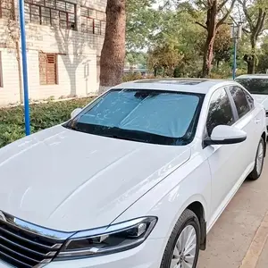 Foldable Car Sunshade Curtain, Full UV Protection Titanium Silver Color, Summer Heat Insulation for Front Windshield, Easy Storage, Sun Shade Portable, UV Protective Sunshade