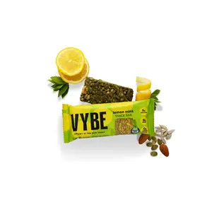 Lemon Mint Flavor- Organic, Plant Based, Sugar Free Snack Bars Protein