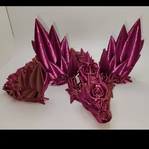 Large Baby Rosewing Dragon Statue & Figurine for Home Decor, Made to Order with High Quality Materials, Great for Gifts for Kids and Adults