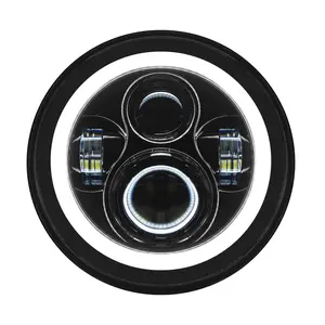 7" LED Black HALOMAKER® Headlight (Daymaker Replacement) for Harley® Touring & Softail