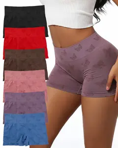 HOIXIN Women's Boyshorts Underwear Seamless Boxer Briefs Full Coverage Butterfly Soft Stretch Boxer Shorts for Women 6-Pack