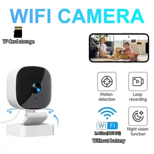 K7 Indoor Security Network Camera Wall Mounted with 24h Mobile Phone WiFi Monitoring Night Vision for Home Use With Memory Card