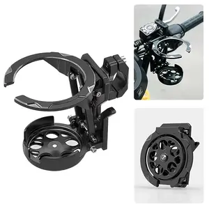 1 motorcycle and bicycle cup holder | Retractable and foldable, portable and lightweight, ideal for sports, food delivery, traveling, spring outings and picnics, made of plastic material.