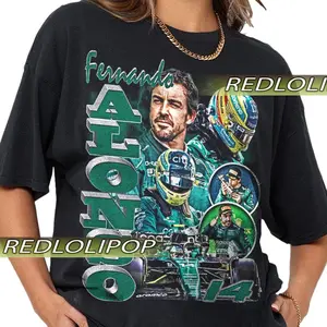 [Sale Up To 40%] Vintage Fernando Alonso T-Shirt, Vintage Sport Tee Unisex Heavy Cotton Tee