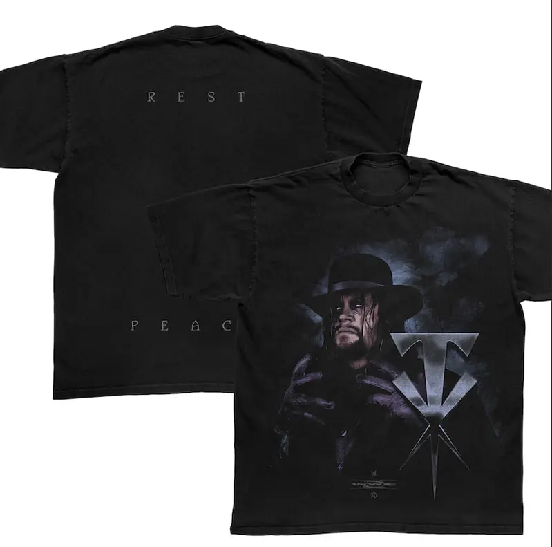 The Undertaker Rest In Peace WWE Vintage Wrestling Graphic T Shirt Deadman Phenom Gothic Unisex Retro Wrestling Tee
