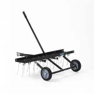 [NEW PRODUCT - FLASH SALE] Garvee 40" Tow Behind Lawn Dethatcher, 20 Spring Steel Tines and Ballast Tray for Riding Mowers