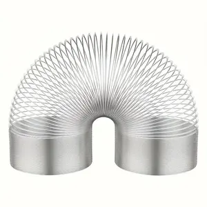 Classic Metal Spring – 2.75-Inch Walking Coil for Desk, Stress Relief, Motion Play, Office Relaxation Tool, Handheld Kinetic Accessory, Silver