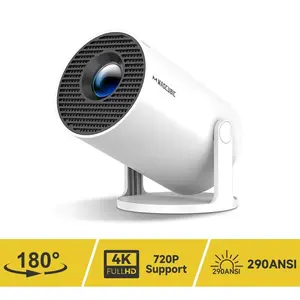 HY300Pro Projector 290ANSI Dual WiFi6 Auto Keystone Correction 8K/4K/1080P Decode BT5.4 Smart Android 14 Native 1280*720P Built-in Speaker Portable Home Cinema Movie