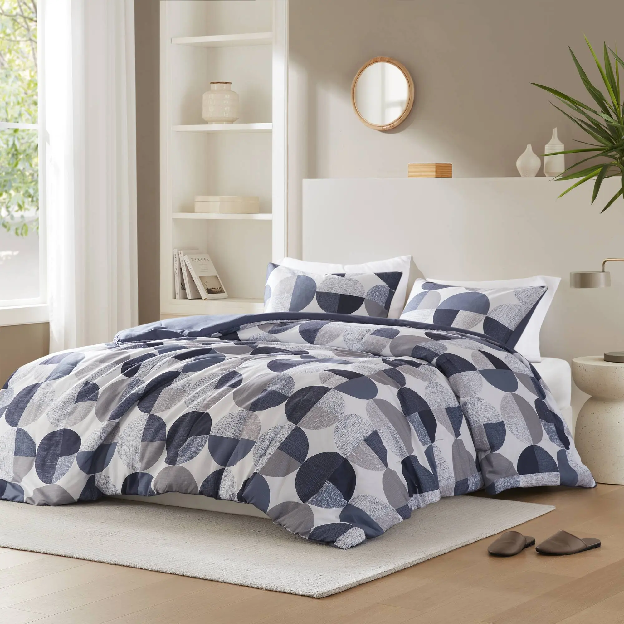 Regency Heights 3-Piece Ultra-Soft Microfiber Bedding Set Stylish Three-Tone Printed Comforter Mustard Yellow Grey Warm Cozy Gift