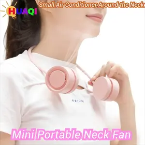 Foldable Neck Fan USB Rechargeable Portable Turbine Leafless Safety Quiet Mini Fan, Home Personal Outdoor Sports Fan