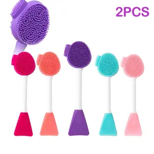 Multi Pore Brush & Face Mask Applicator, various colors, soft silicone material, deep cleaning, even application of facial mask, multiple purposes, suitable for home, travel and going out