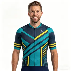 Club Sports Fit Men Cycling Jersey UPF50+ UV Shield, Lightweight Dry Fit Breathable Bike Riding Sports Shirt