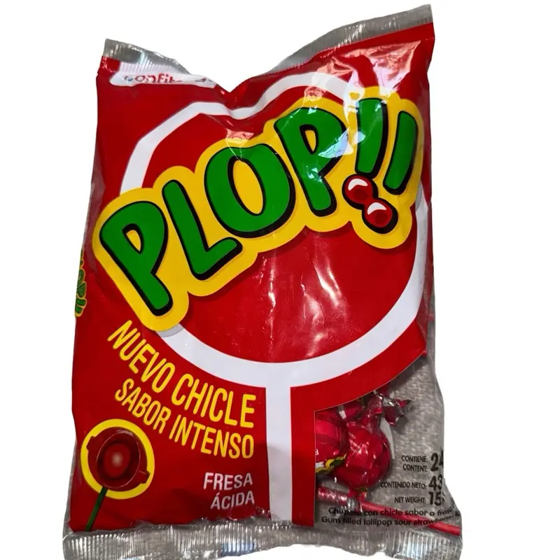 Plop chupetes fresa 24ct