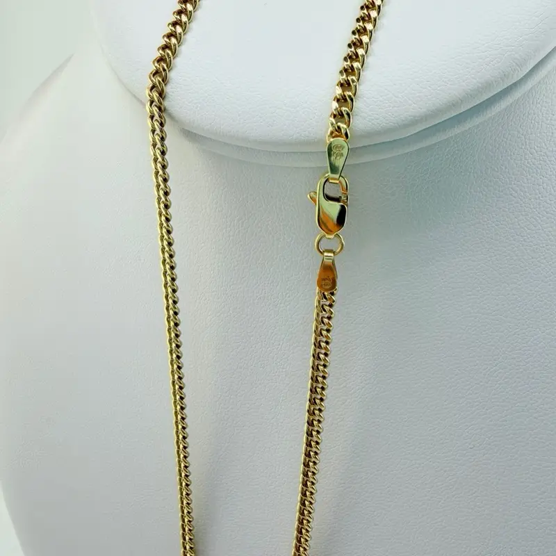 10kt Semis-solid Cuban Link, 3mm Wide, only size 20”