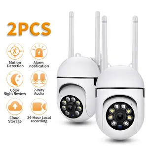 Ivyiot 2PCS 2K Security Camera Smart Wireless Indoor Camera Crystal Clear Wide Angle Motion Detection Two Way Audio Night Vision for Homeowners Small Business Indoor Security