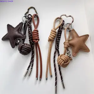 Retro Star Knot Keychain – Cute Trendy Love Buckle Bag Charm Pendant, Fashionable Creative Shape Keyring Accessory for Bags, DIY Handmade Style All Match Keychain for Women & Girls