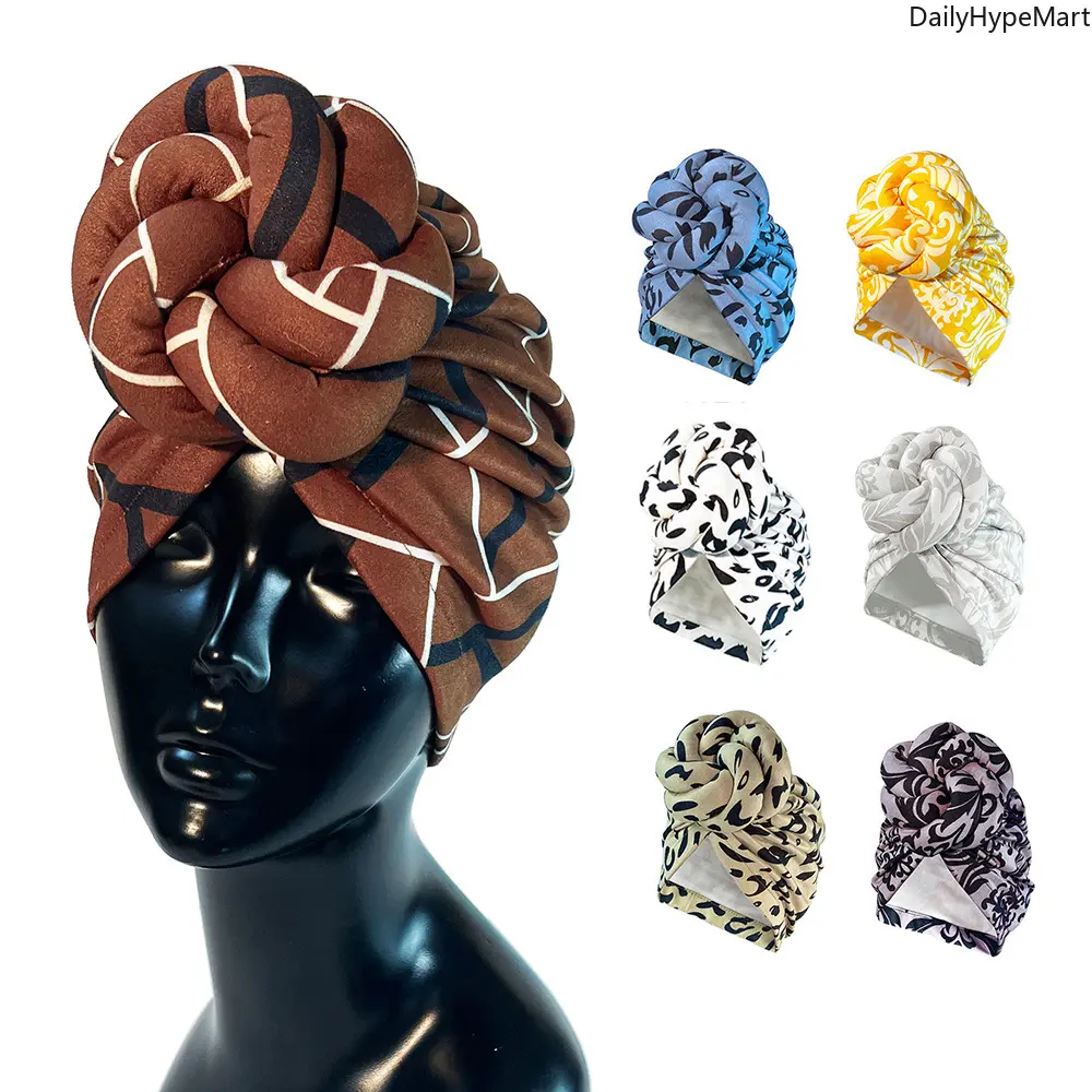 Vintage Floral Suede Turban with Braid, Funky Fashion Hair Wrap for Women, Elegant Accessory for Daily Wear or Engagement, Fashion Turban, Scarf Head Wrap, Christmas, Stylish Accessories, Peppy, Glamorous, Anniversary