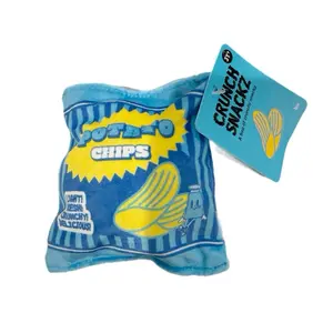 CRUNCH SNACKZ Squishy Fidget Plush Crinkle | Potato Chips Nacho Chips Pretzel Twists Cheesy Puffs | Bead Filled Fidget Toy for Stress Relief and Sensory Play