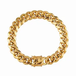 24k Gold-Plated Cuban Wrist Bracelet