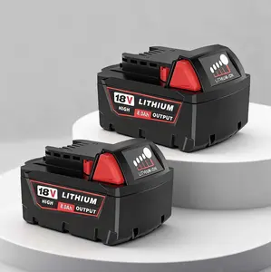 #Summervibes 2-Pack M18 18V 8.0Ah Milwaukee Lithium-Ion High Capacity Replacement Battery for 48-11 Series Cordless Tools 8000mAh