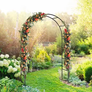 Arch Trellis - Metal Garden Arbor Archway Trellis for Climbing Plants Outdoor, Sturdy Steel Garden Arbors and Arches for Wedding Ceremony Party