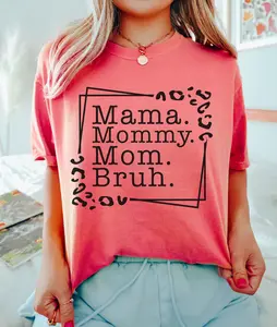 Comfort Colors Mama Mommy Mom Bruh Shirt, Vintage Mama T-Shirt, Boho Shirt for Mother, Motherhood t-shirt, Funny Mama t-shirt