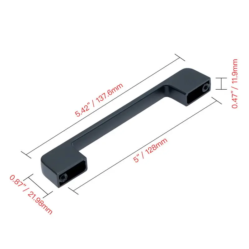 212 MAIN Vintage Style Die-Cast Zinc Marino Cabinet Drop Handle Pulls - 5.0" Center-to-Center, Hand-Finished Matt Black Door Hardware, 25-Pack for Cabinets, Drawers