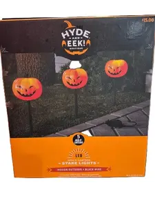 Hyde And Eek LED Jack O Lantern Stake Lights 5pcs LED Lights Open Box