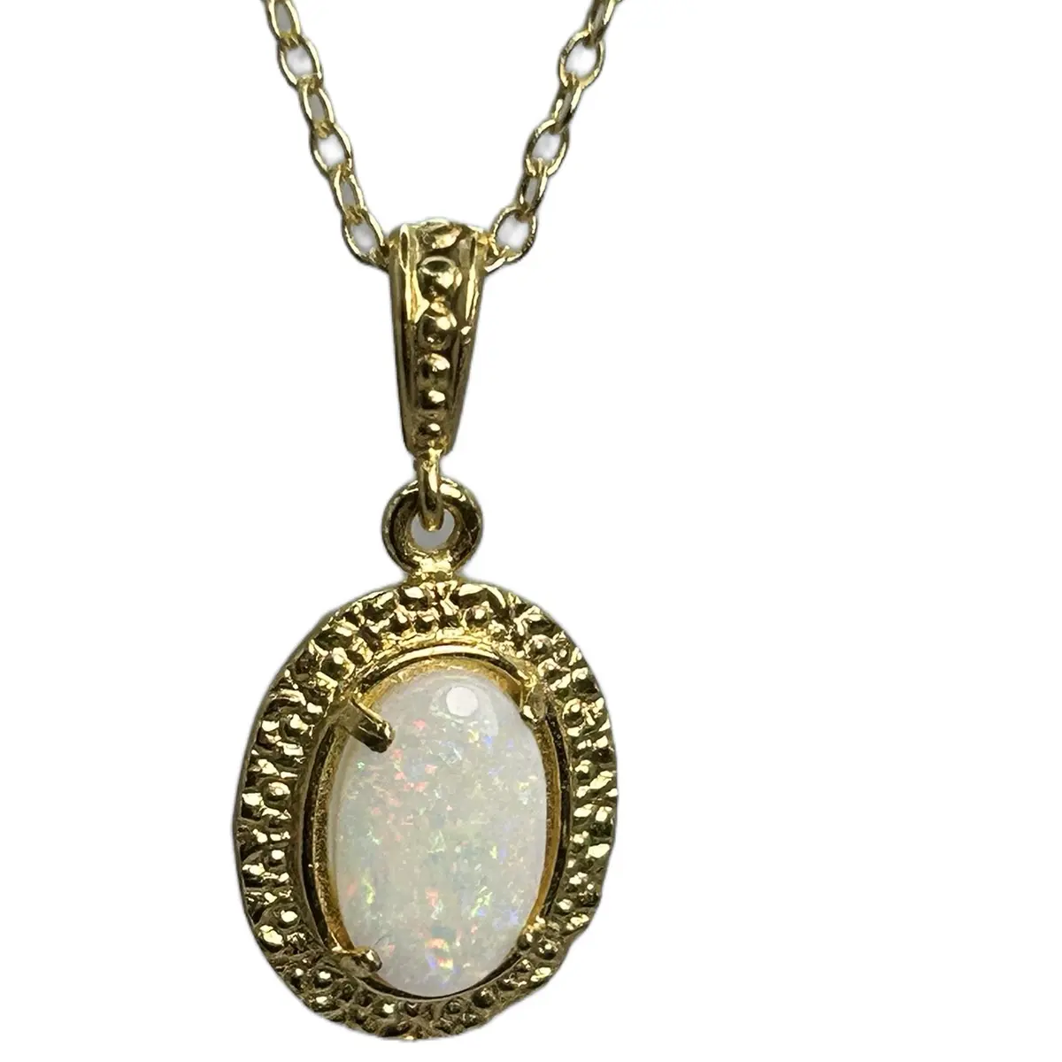 Australian opal necklace “Goldie”