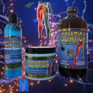 Sciatica Tratamiento Completo Aceite para dolor +  Crema Extra Fuerte  + Bebible Natural Extract for Nerve Health 32oz - Healthcare Supplement Vitamin Dietary Edible Fitness Bathroom Muscle