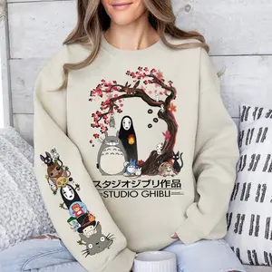 Studio Ghibli Hoodie, Studio Ghibli Sweatshirt, Howls Moving Castle Shirt, Totoro, Calcifer, Studio Ghibli Fest Shirt, Trending Anime Winter Sweatshirt
