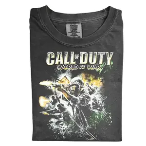 Vintage Call of Duty World at War Shirt, WW2 Soldier Action Tee, Retro FPS War Game Graphic, Classic Gamer T-Shirt, Comfort Colors Tee, Gift for Men, Gift for Women, Crew Neck T-shirt, Trending T-shirt